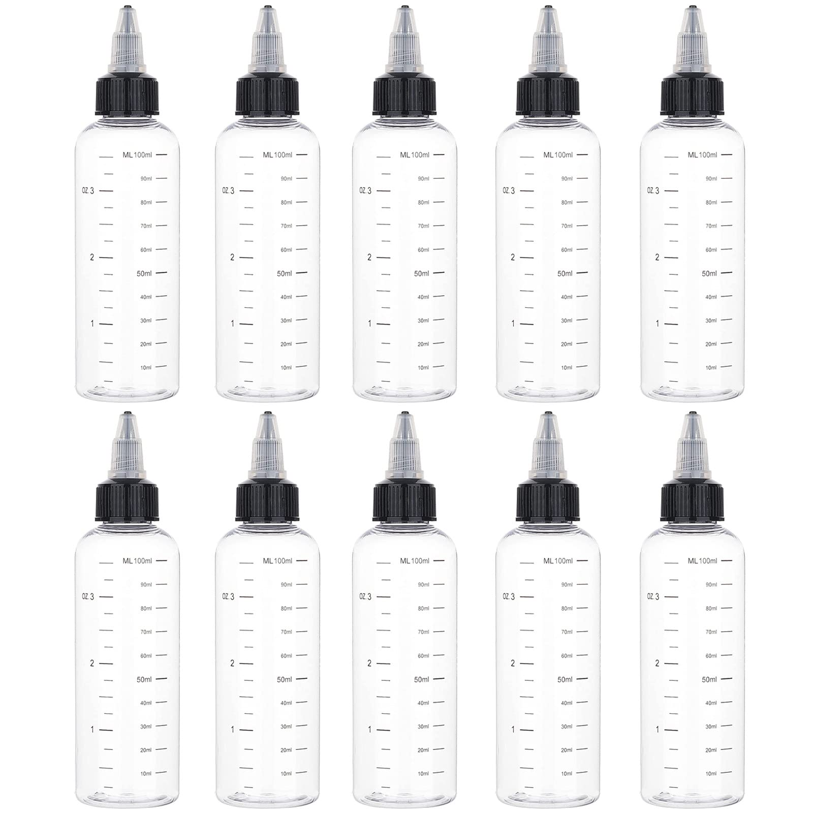 Amazon｜YIBOOOM 目盛り付きドロッパーボトル 10個セット100ml